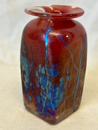 Stunning Vintage Iridescent Art Glass Vase- Robert Held?