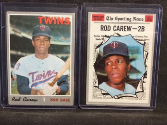 (2) 1970 Topps Rod Carew Cards - M