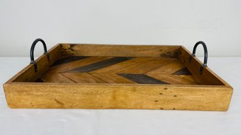 Wooden Serving Tray With Handles