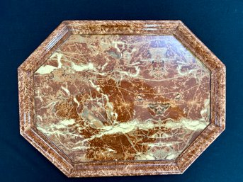 Large Faux Marble  Vintage Italian Tray