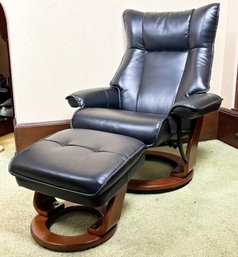 A Vintage Benchmaster Chair And Ottoman