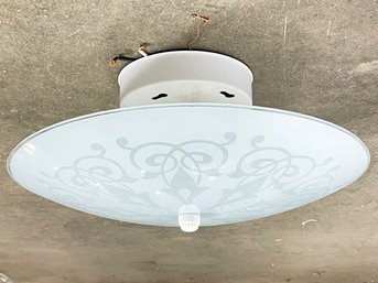 A Frosted Glass Flush Mount Ceiling Fixture