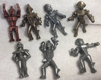 Lot Of 7 Vintage Spaceman Plastic Action Figures