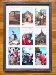 Driftwood Style Frame W 9 Picture Collage - International Travels