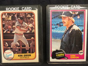 1981 Fleer & Topps Kirk Gibson Rookie Cards - M