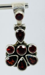 BEAUTIFUL GARNET STERLING SILVER PENDANT