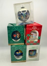 5 Disney Ornaments In Boxes ~ Tigger 1998, Pooh 1998 & More ~