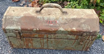 Metal Tool Box With Chisels, Files And More