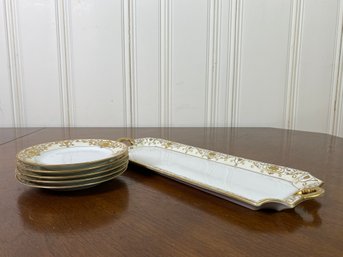 Noritake Sandwich Service Plates With Serving Platter