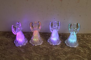 4 Lighted Angels Plastic