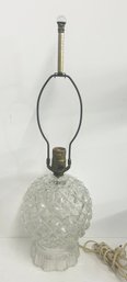 Vintage Leviton Glass Diamond Pattern Table Lamp