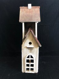 Distressed Wood Birdhouse