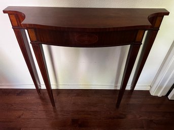 Federal Satinwood Inlaid Flame Mahogany Console Table