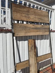Very Tall Rustic Industrial Reclaimed Wood Shelf & Headboard