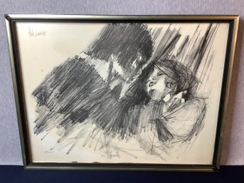 Framed Aldo Luongo, Lovers Embrace, Lithograph