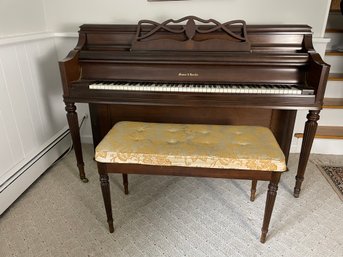 Mason & Hamlin Upright Piano And Bench Set