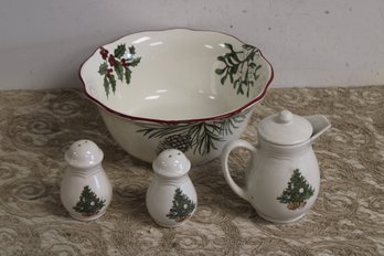 Lot Of 4 X-mas Dishes.