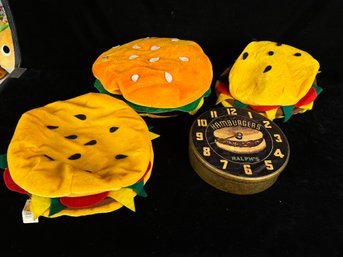 Hamburger Hats And Wall Clock