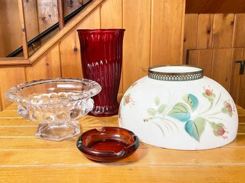 An Assortment Of Vintage Glass