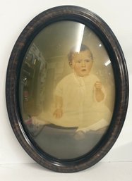 Antique Oval Frame Baby Portrait