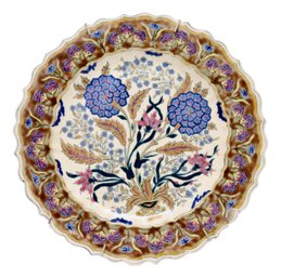 Zsolnay Hungarian  Floral Serpentine Ottoman Influenced Plate