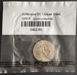 2005-P Uncirculated Ocean View Nickel In Littleton Package