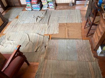 Lot Of 9 As Is Antique Rugs From Attic