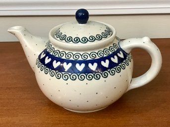 Stunning POLISH POTTERY Teapot