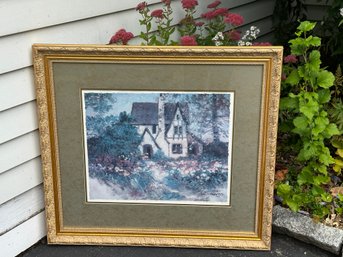 Vintage Dawna Barton 'Gable House' Pencil Signed & Numbered Framed Lithograph With COA