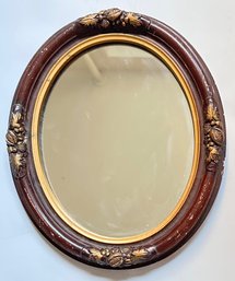 Vintage Carved Wood Wall Mirror