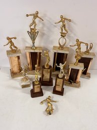 Lot Of Ten Various Sporting Event Trophies From 1962 To 1964