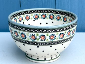 Handmade Polish Pottery Bowl