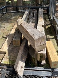 Lot Of 9 Vtg Reclaimed School House Beams For Wood Projects- Varying Sizes- (read Description!!)
