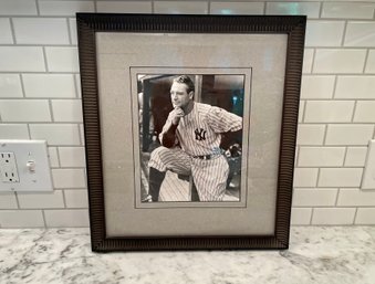 New York Yankees Lou Gehrig Photograph, Custom Framed
