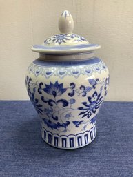 Blue And White Asian Urn