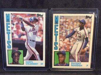 1984 Topps Darryl Strawberry Rookie & Dwight Gooden Cards - M