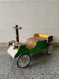 Vintage Wooden Childrens Foot Propelled 'Pedal Car'