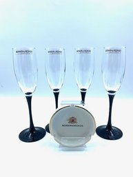 Vintage Collectible Benson & Hedges Champagne Flutes & Ash Tray