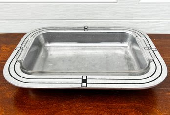 A Wilton Artmetal Serving Tray And Pyrex Liner - What And Elegant Duo!