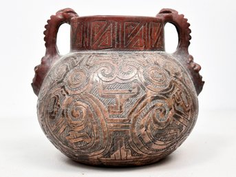 A Vintage Central American Ceramic Vase In Pre-Columbian Style