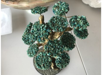 Turquoise Chips Gem Tree, 8 Inch Tall By 6 Inch Wide