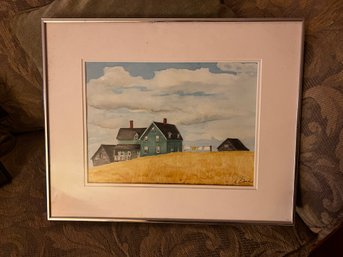 Beautiful Country Farmhouse Framed Painting