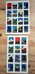 Vtg 1997 California US National Parks Stamp Postcard Collectibles Ephemera 2pc Lot