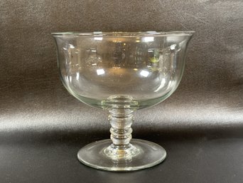 An Elegant Footed Trifle Bowl In Blown Crystal