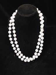 Marble Beaded Gold Accented Necklace 349