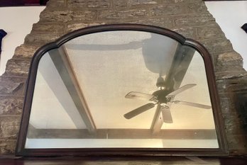 Large Vintage Arch Form Wood Framed Mirror