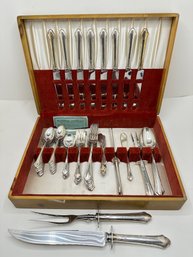 Vintage Gorham Silver Plate Flatware In Original Box Including Serving Utencils (over 60 Pieces)