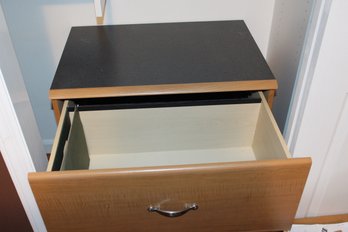 2 Drawer File Cabinet Black Top