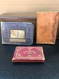 2 Autograph Books And Leather Diary From The 1800s!