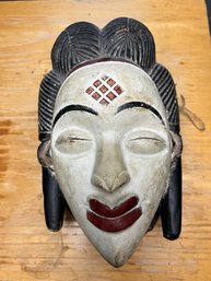 Hand-Carved & Painted African Mask